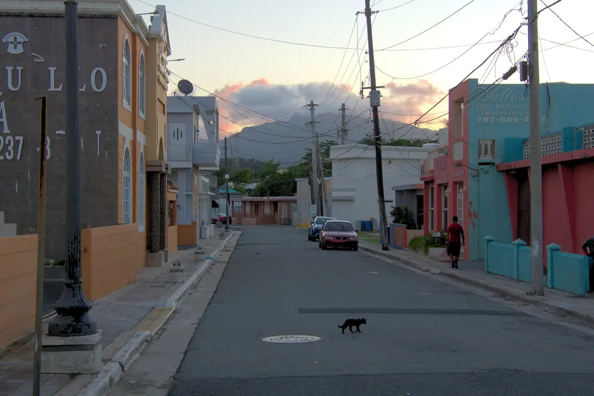 Town photo of Luquillo, not of the business