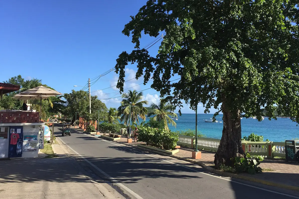 Town photo of Vieques, not of the business