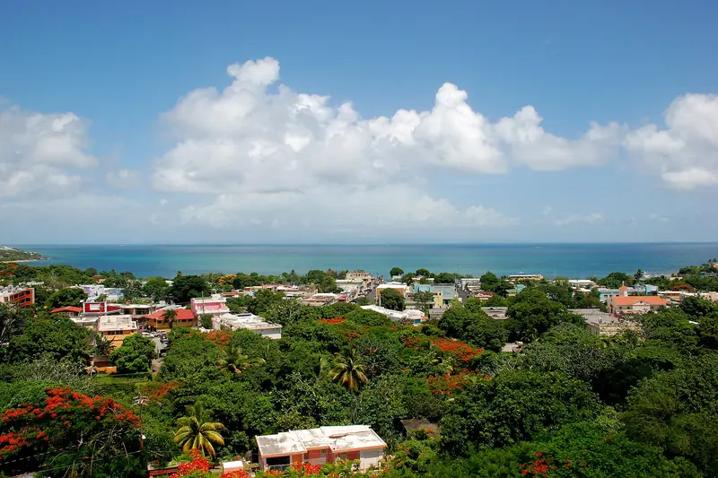 Town photo of Vieques, not of the business