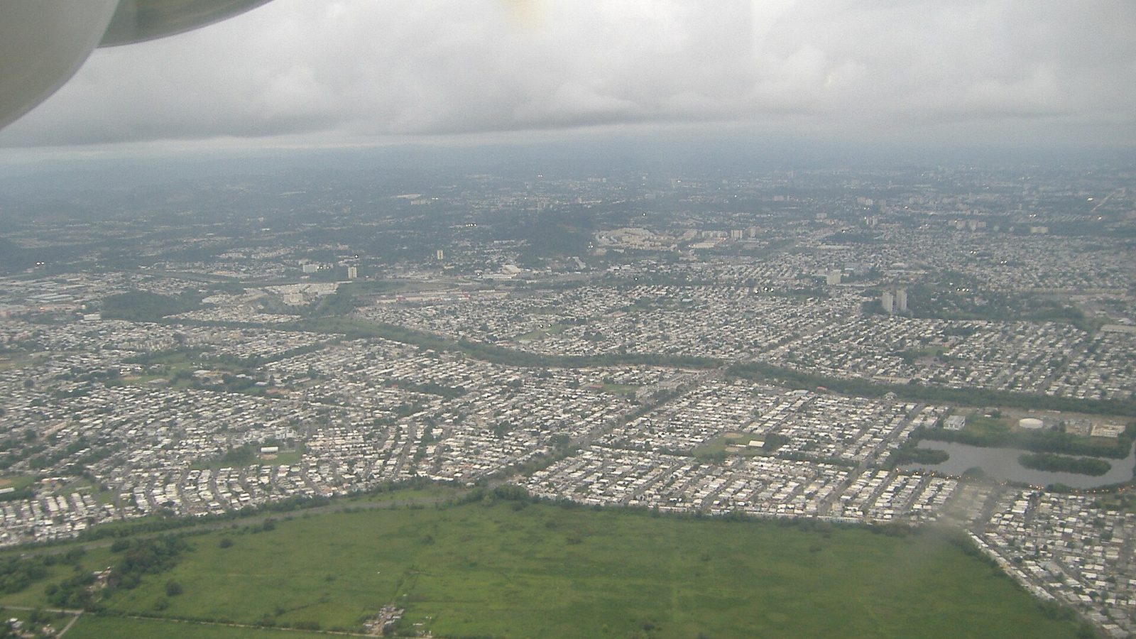 Aerial view of Carolina, Puerto Rico