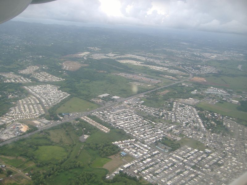 Aerial view of Canóvanas, Puerto Rico
