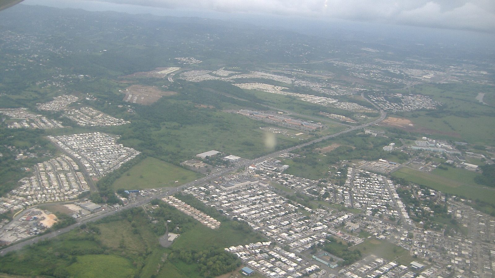Aerial view of Canóvanas, Puerto Rico