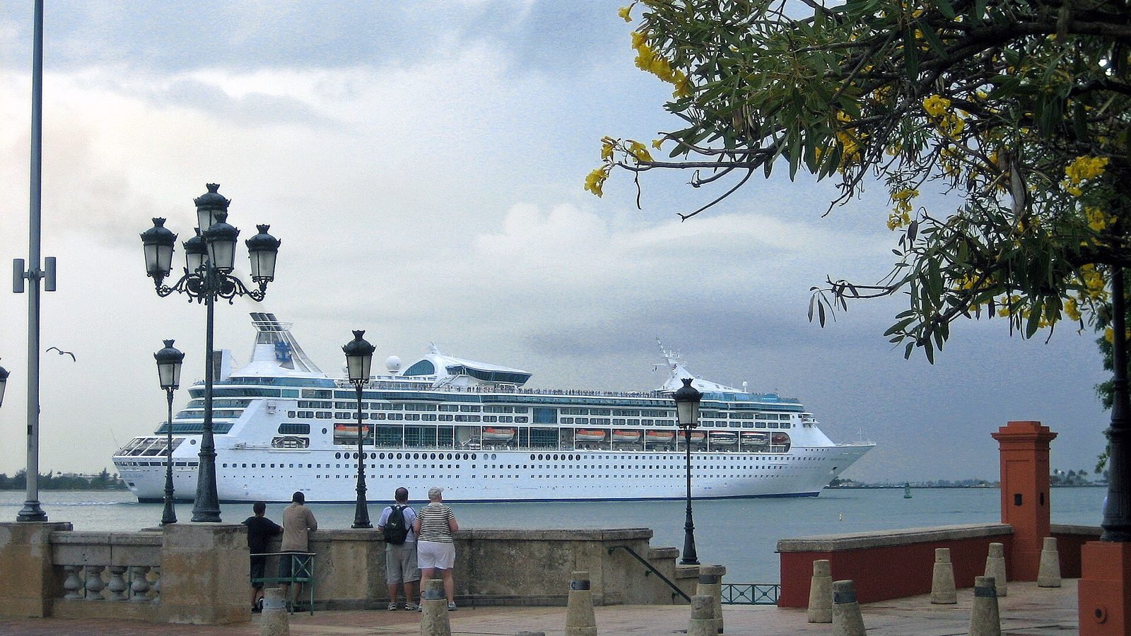 Cruise ship docked in San Juan, Puerto Rico