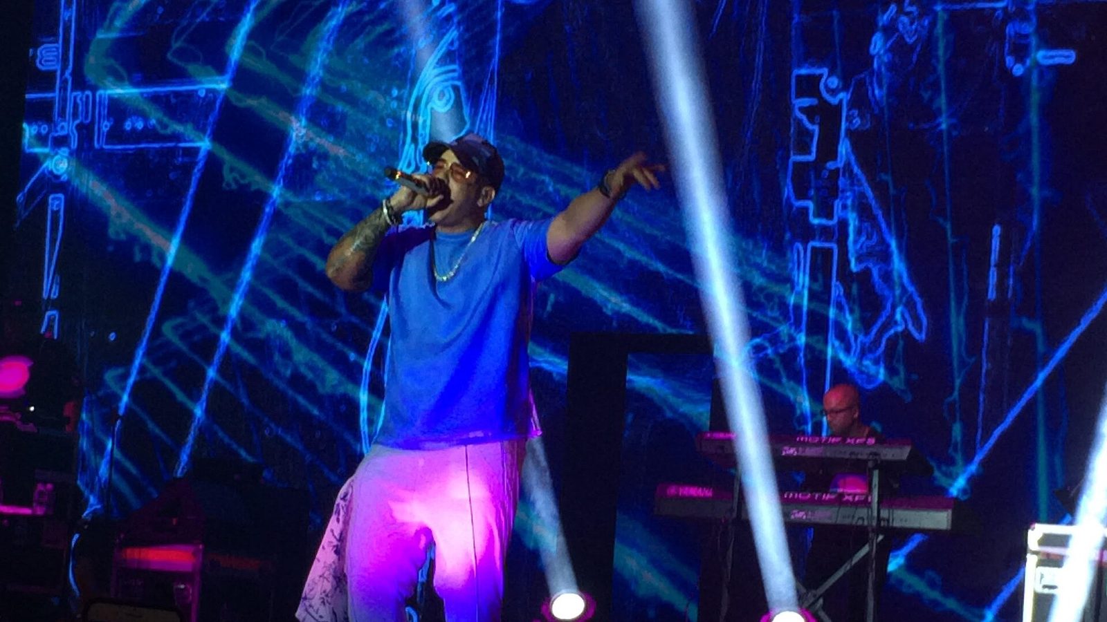 Daddy Yankee performing during his Con Calma Tour in 2019
