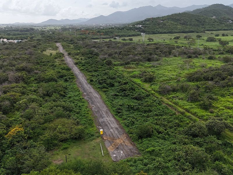 Drone view of Patillas Airport in Puerto Rico