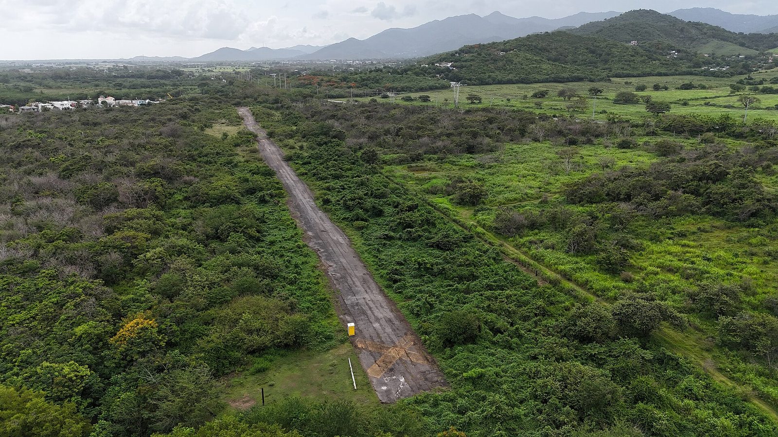 Drone view of Patillas Airport in Puerto Rico
