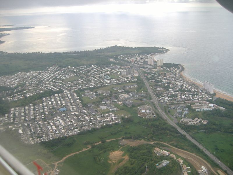 Aerial view of Luquillo, Puerto Rico
