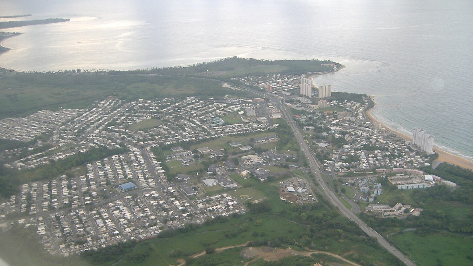 Aerial view of Luquillo, Puerto Rico