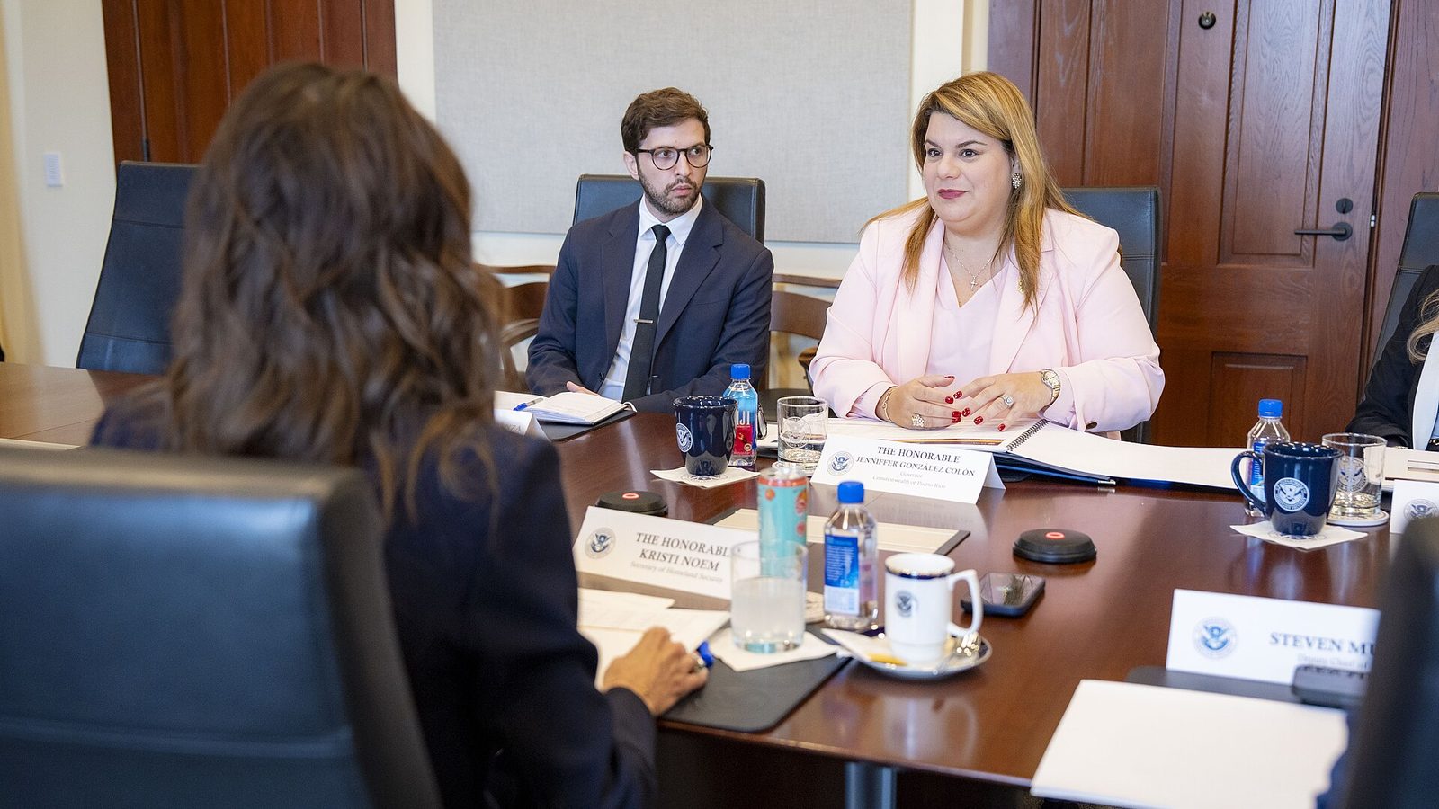 Jennifer Gonzalez-Colón, Governor of Puerto Rico, meeting with Secretary of Homeland Security Kristi Noem