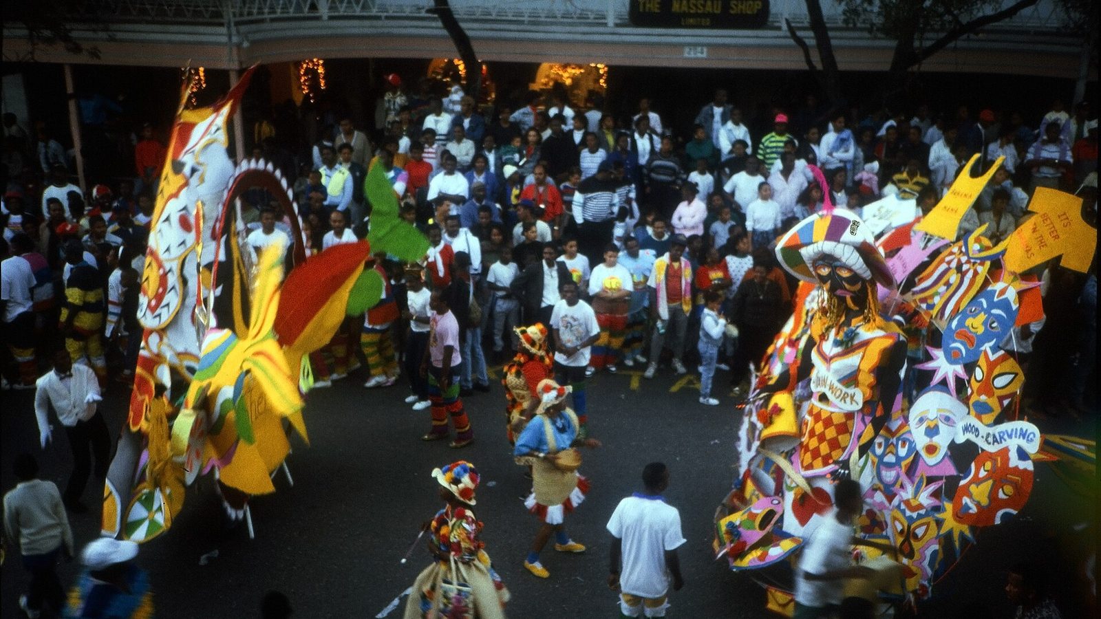 Junkanoo parade on Bay Street in Nassau, Bahamas