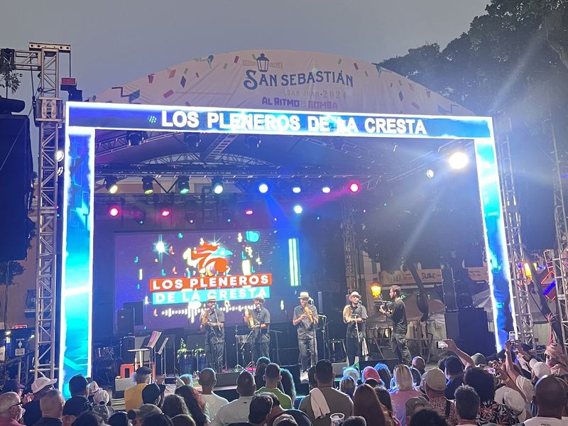 Live performance by Los Pleneros de la Cresta at the San Sebastian festival in San Juan, Puerto Rico