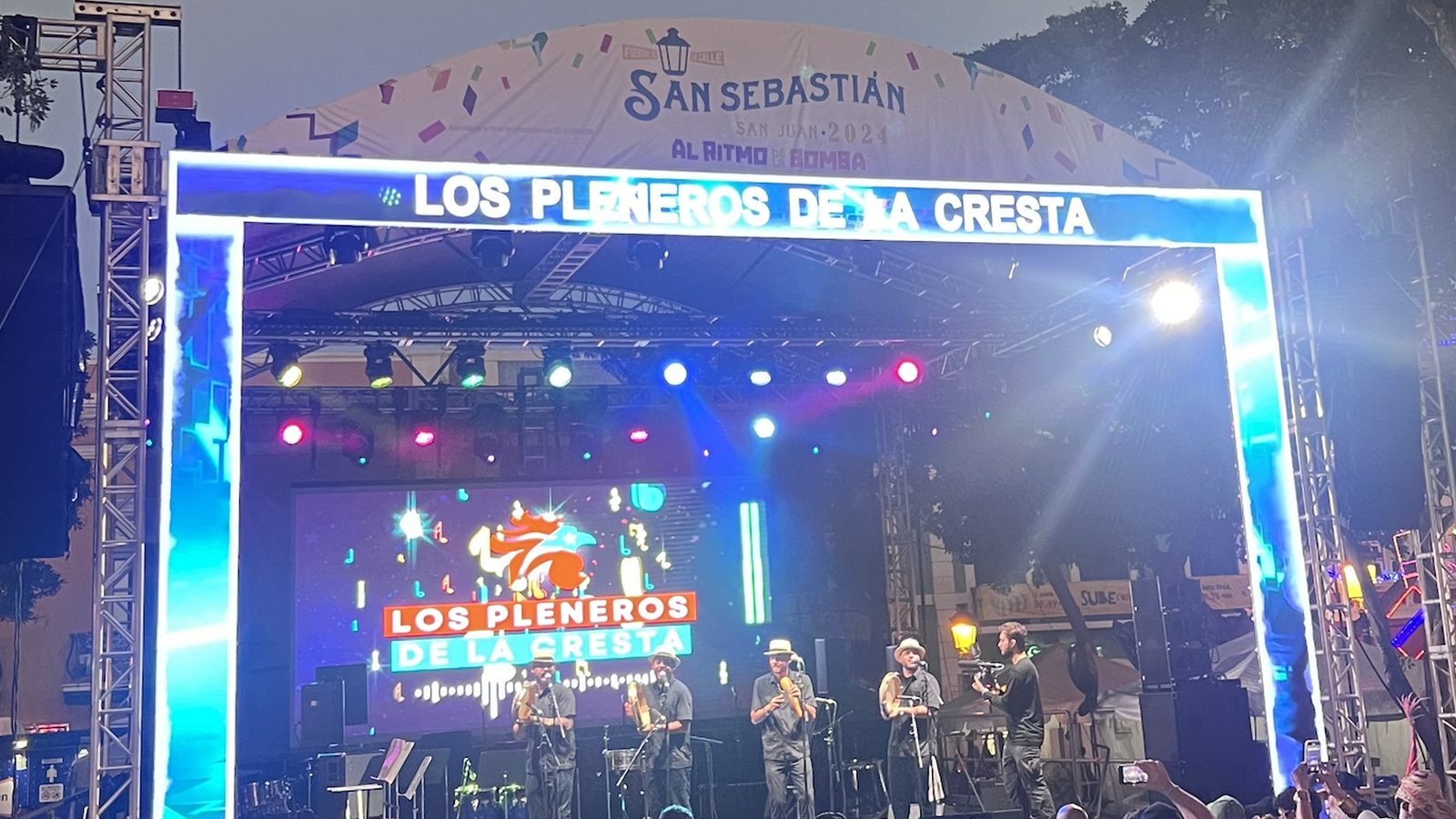 Live performance by Los Pleneros de la Cresta at the San Sebastian festival in San Juan, Puerto Rico