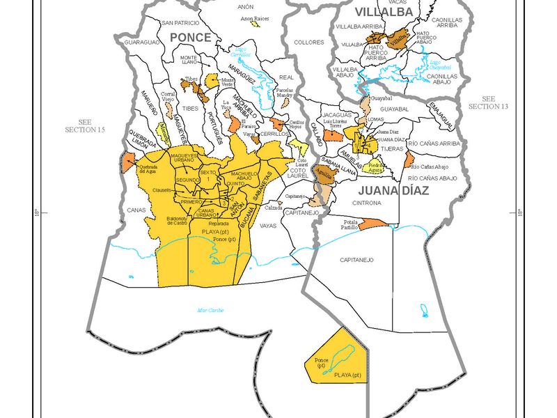 Map showing the location of Villalba, Puerto Rico