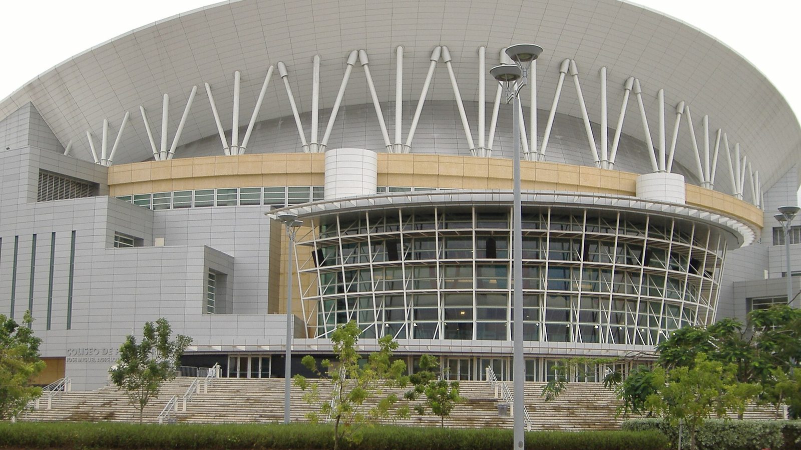 Front facade of the José Miguel Agrelot Coliseum in San Juan, Puerto Rico
