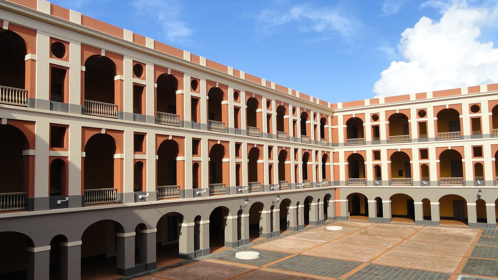 Exterior view of the Museo de las Americas building in Old San Juan, Puerto Rico