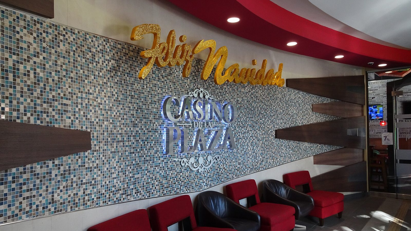 Exterior view of the casino at Ponce Plaza Hotel & Casino on Plaza Muñoz Rivera in Ponce, Puerto Rico