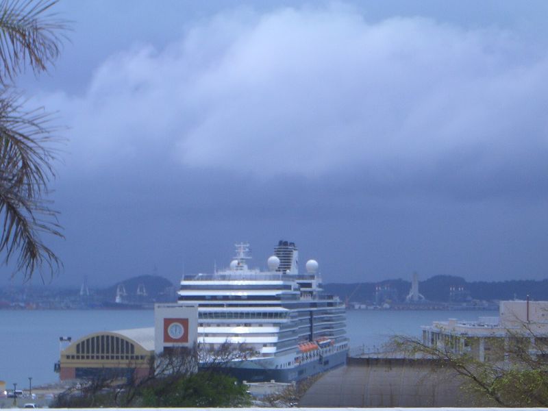 A cruise ship in San Juan harbor