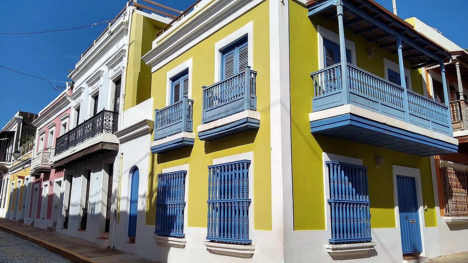 A colonial building at San Justo and San Sebastián streets, Old San Juan