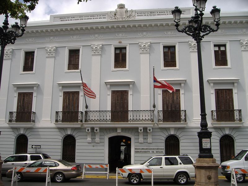 The Palacio de la Real Intendencia, home of the Puerto Rico State Department, San Juan