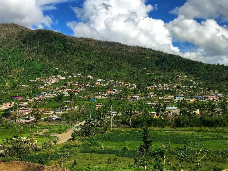 Hills and houses in Río Blanco, Naguabo