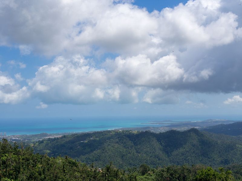 Clouds over the hills of the El Yunque area