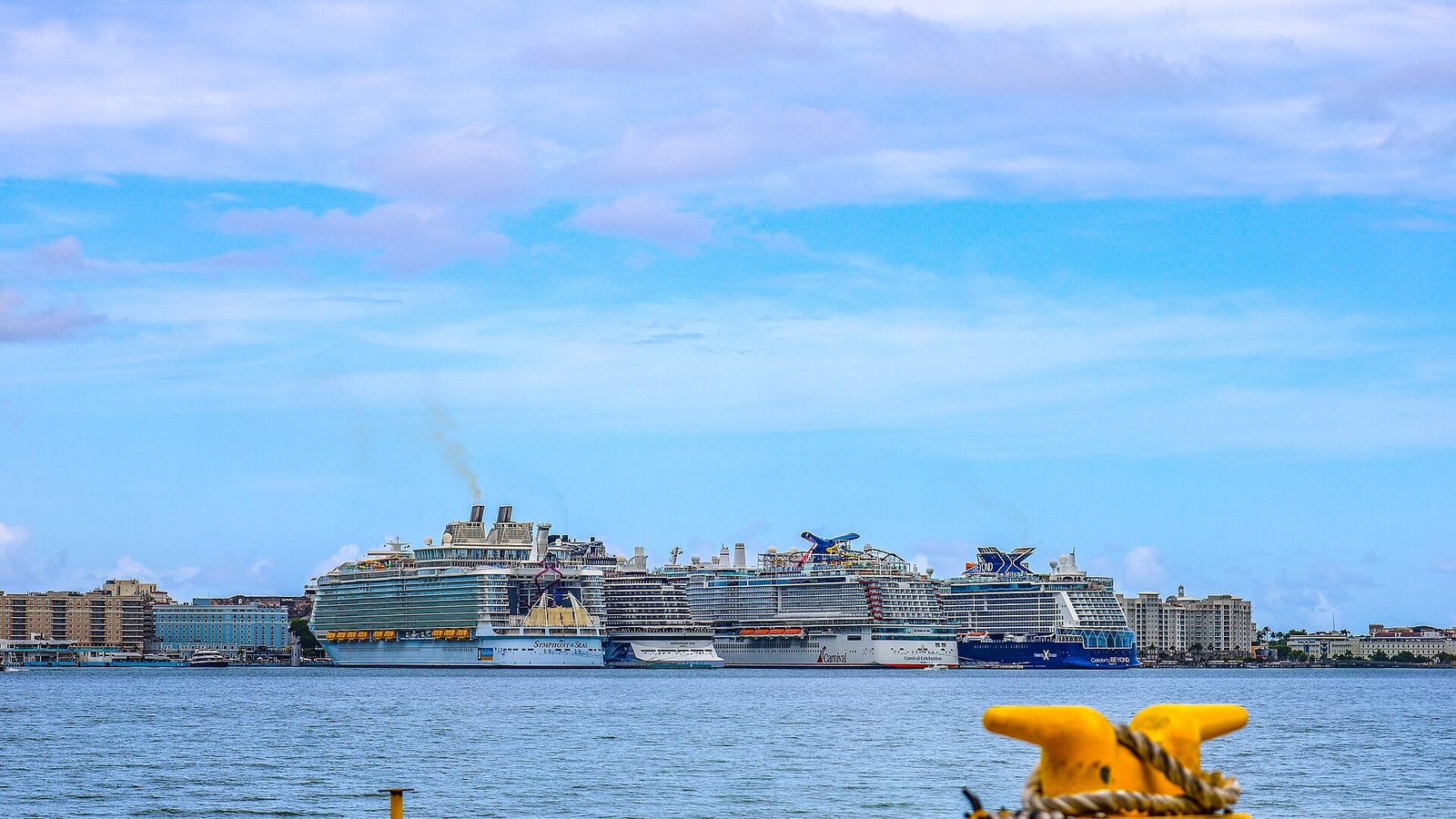 Cruise ships docked at the Old San Juan Cruise Port, Puerto Rico