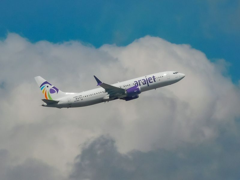 Arajet Boeing 737-8 MAX taking off