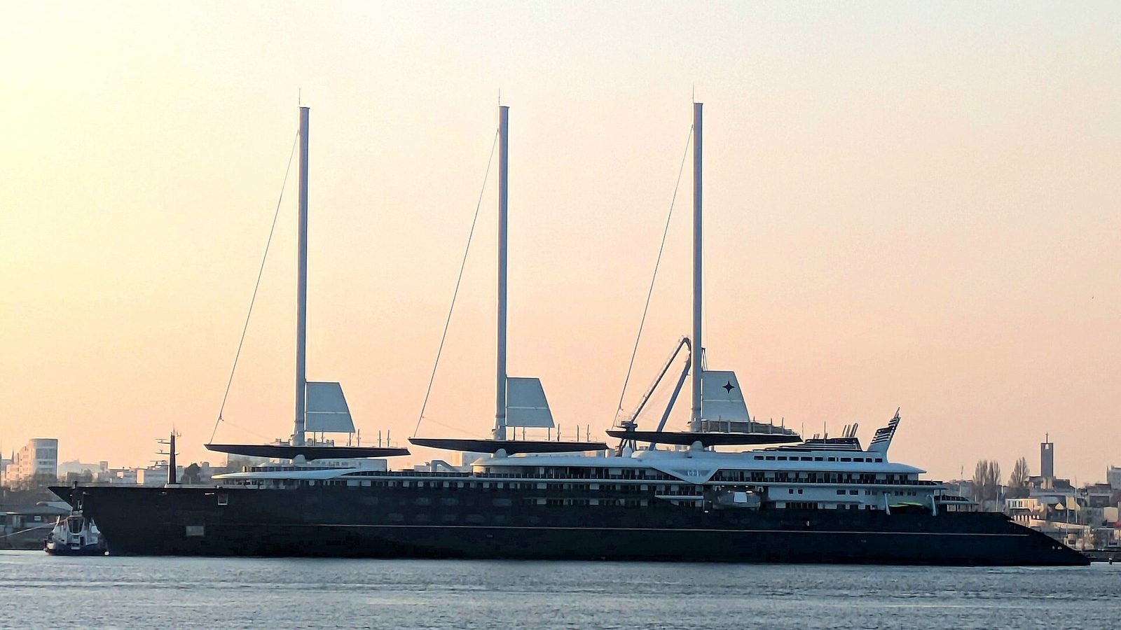 The luxury sailing yacht Orient Express Corinthian at sea