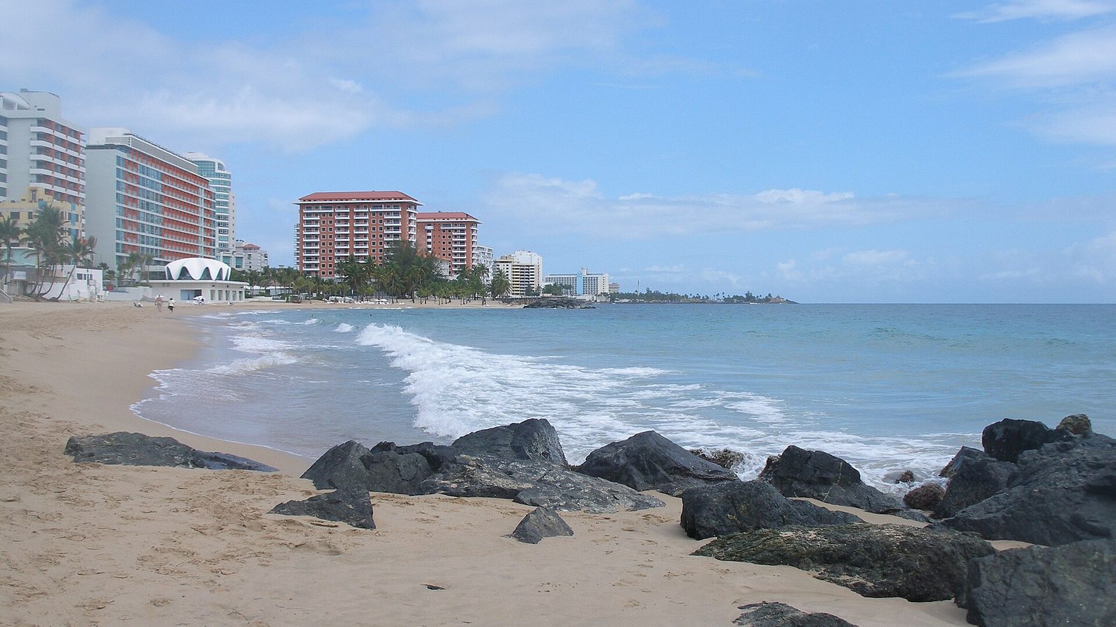 Sunny day at Condado Beach in San Juan, Puerto Rico
