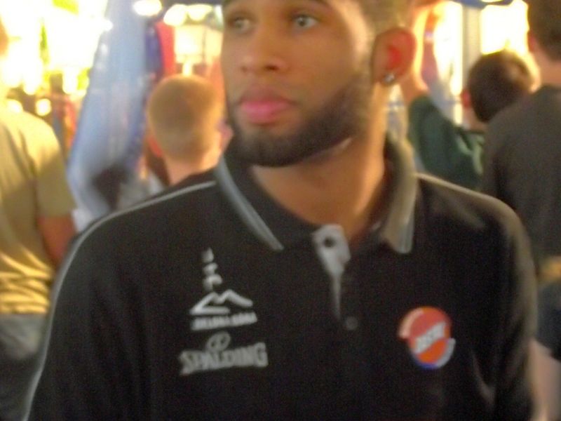 Walter Hodge during a 2011 basketball presentation