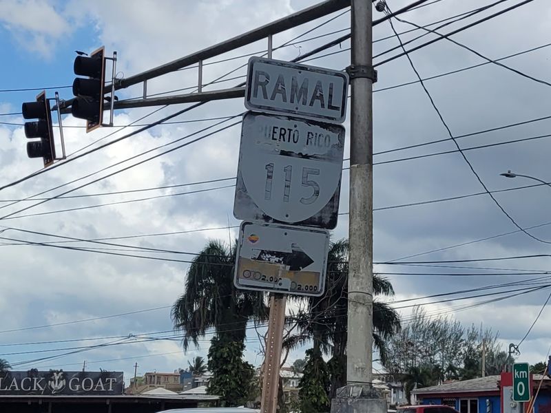 PR-115 highway in Aguada, Puerto Rico