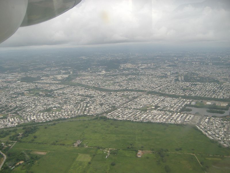 Aerial view of Carolina, Puerto Rico