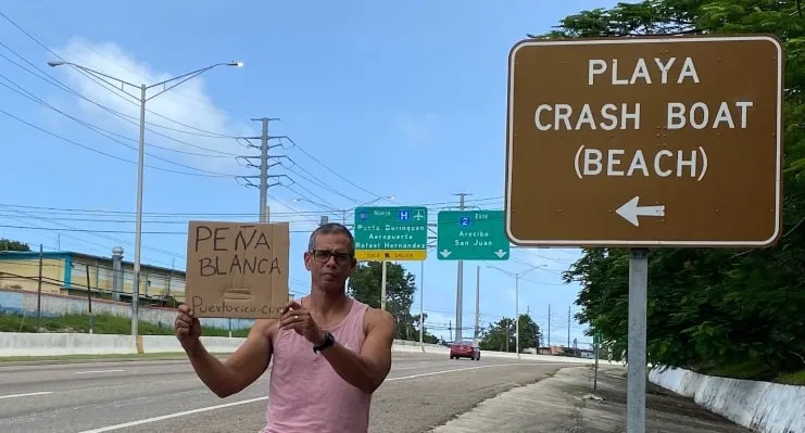 La carretera hacia Crash Boat