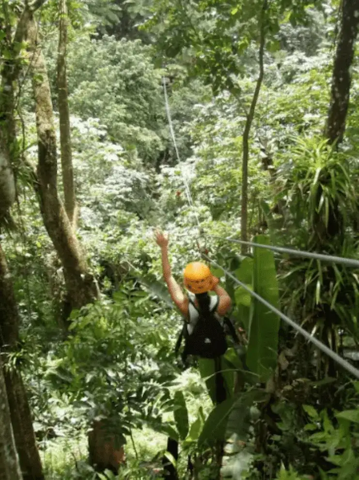 Tirolesa de Rocaliza cerca del bosque de Carite