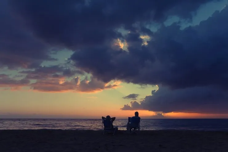 Pareja en la playa