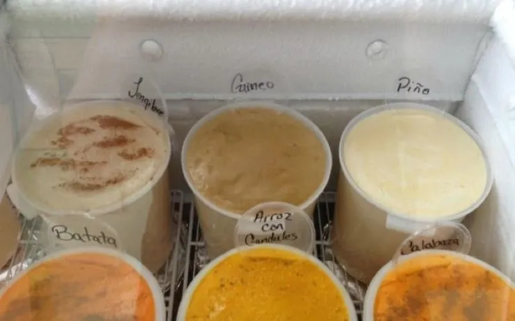 imagen de diferentes sabores de helado en Heladería Lares