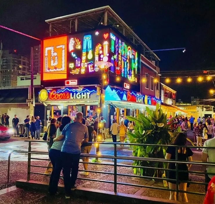 image of La Placita at night