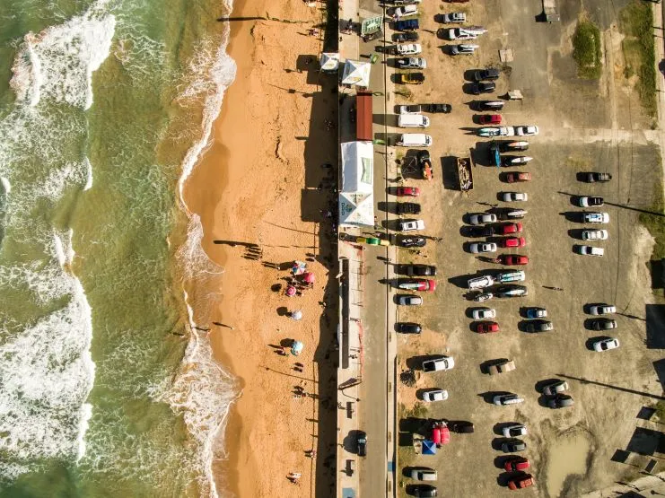 El estacionamiento del Balneario de Luquillo