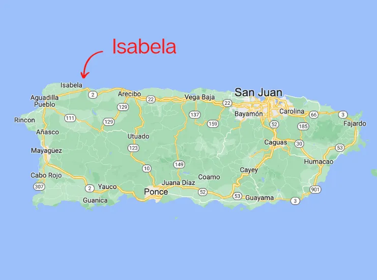 Mapa de Isabela