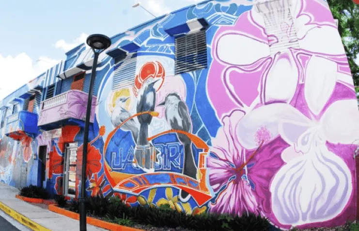 imagen de un mural en la Calle Cerra