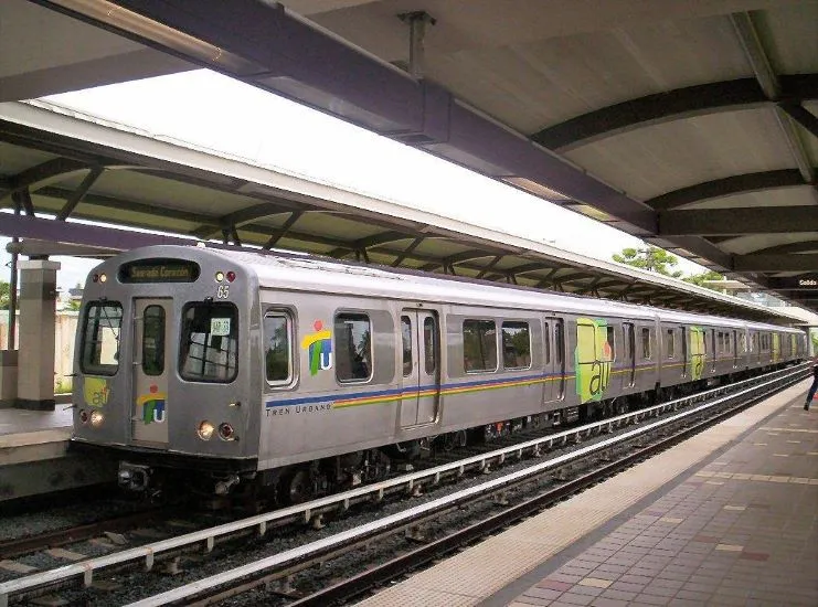 imagen de un tren del metro en PR