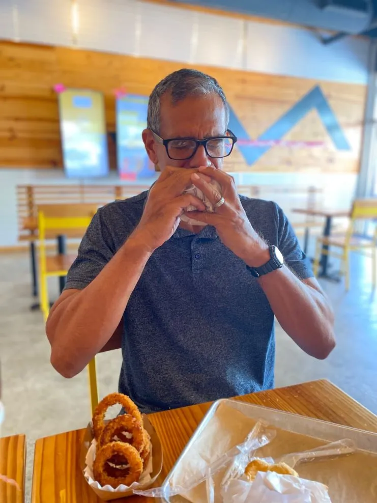 image of myself enjoying Burger Social