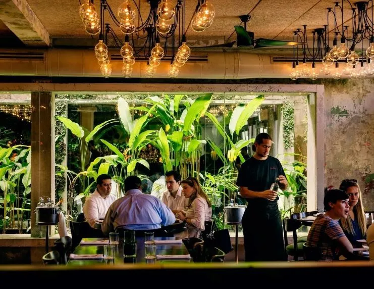 image of people enjoying Santaella’s Restaurant