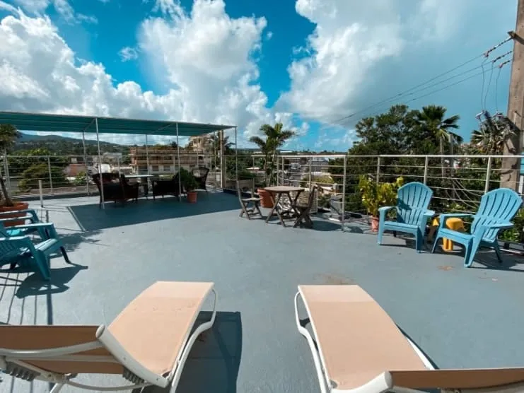 Rooftop deck at Luquillo Beach Hostel