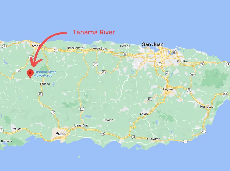 Mapa del Río Tanamá