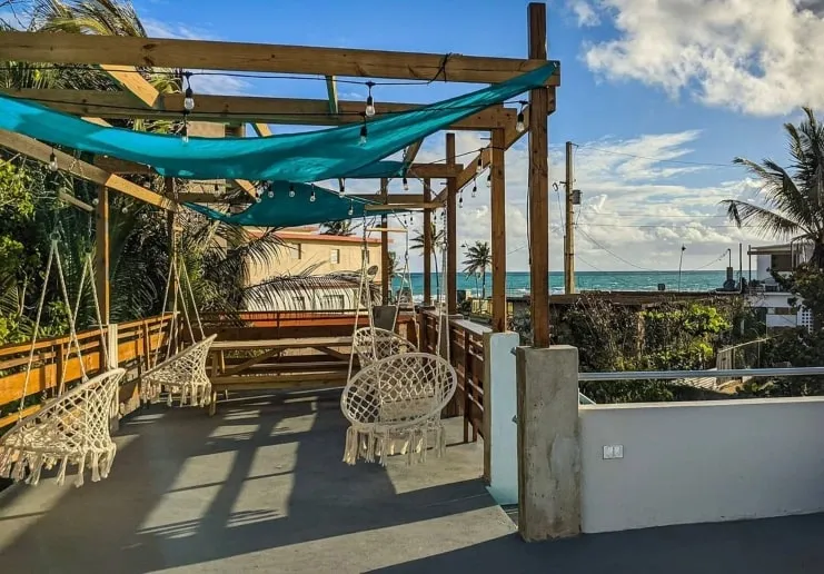 Common space at The Surfing Turtle in Luquillo