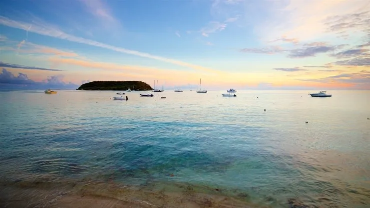 image of beach sunset