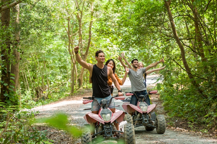 image of friends doing atv bike