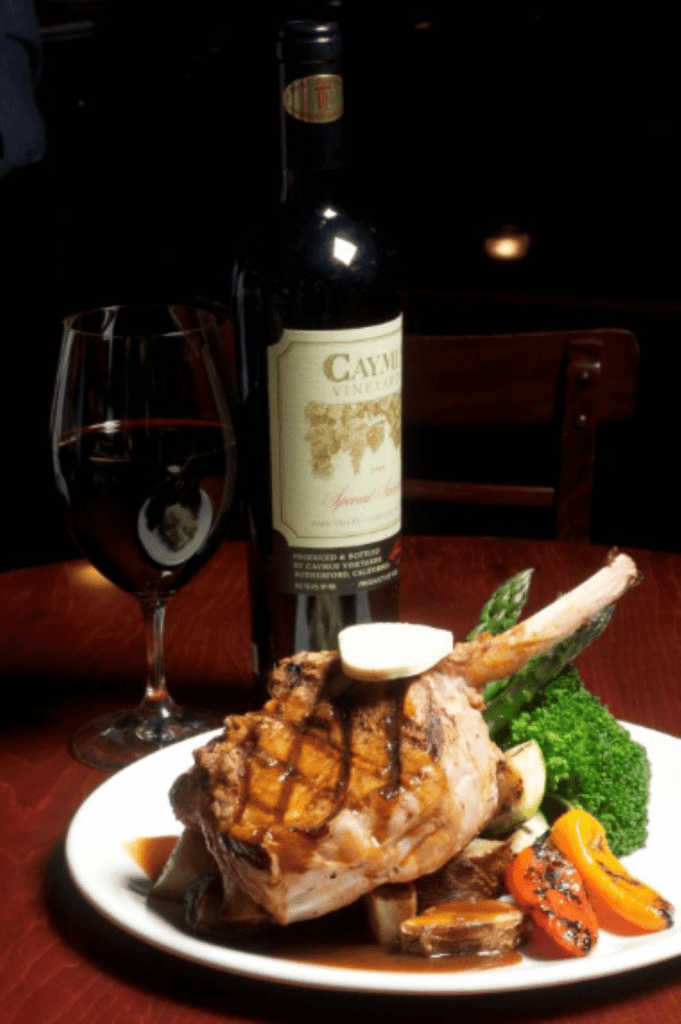 image of a wine and steak