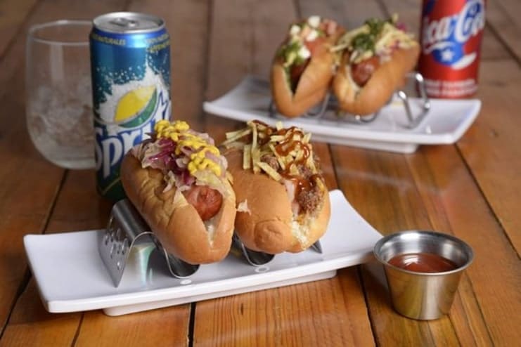 image of loaded hotdogs